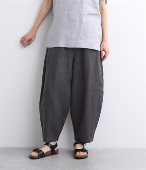 14番手リネン　バルーンパンツ