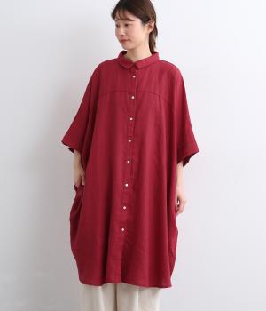 シャツ風チュニック(レッド-F)
