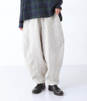 9番手リネン切り替えパンツ