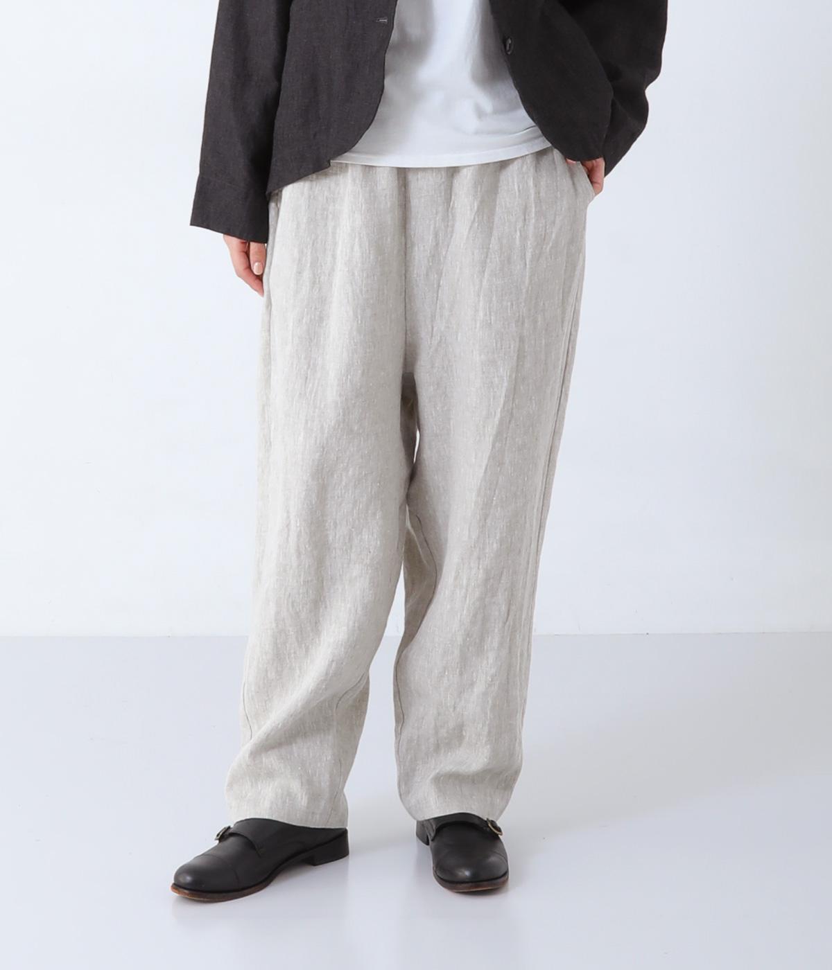 9番手リネンサルエルパンツ(グレージュ-F)