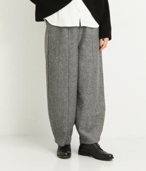 ウールツイードバルーンパンツ(チャコール-F)