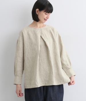 9番手リネン前タックプルオーバー