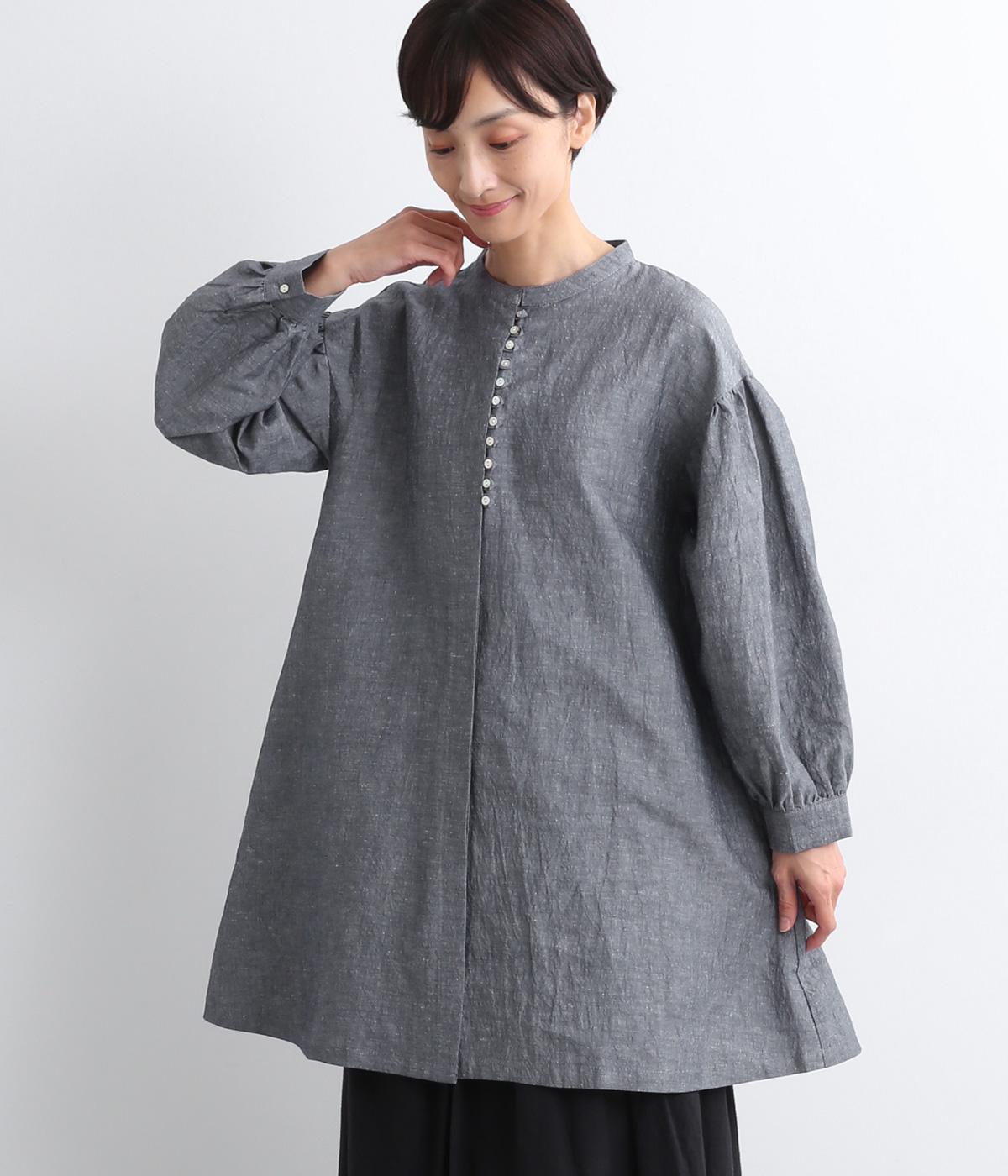 コットンリネンオックス多ボタンチュニック（08Mab）の商品詳細