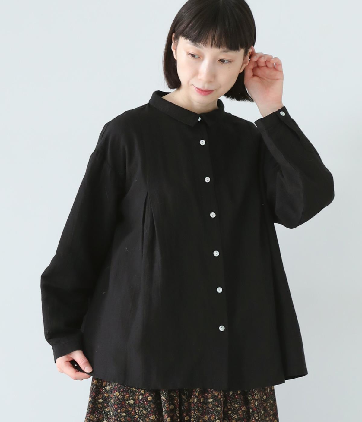 コットンリネンオックスシャツ襟付きブラウス（08Mab）の商品詳細