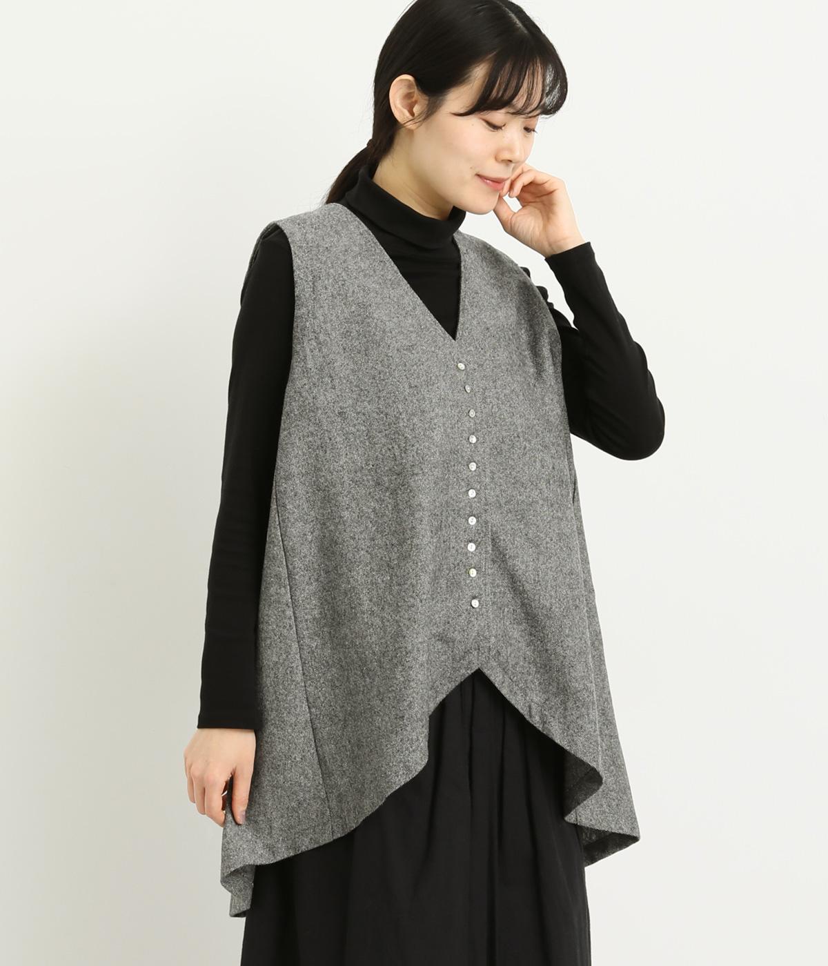 ウールツイード多ボタンベスト（08Mab）の商品詳細