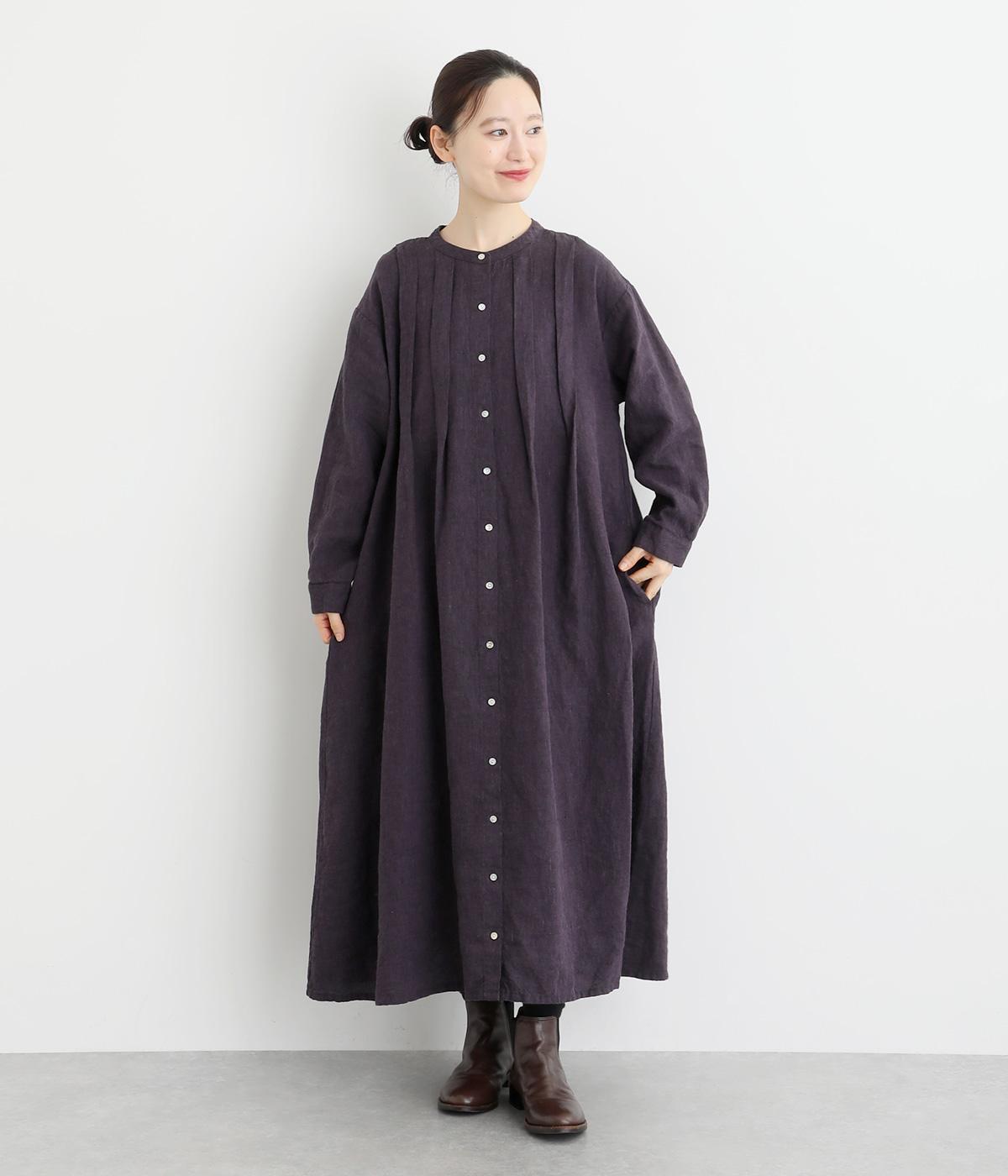 9番手リネンワイドピンタックワンピース（08Mab）の商品詳細
