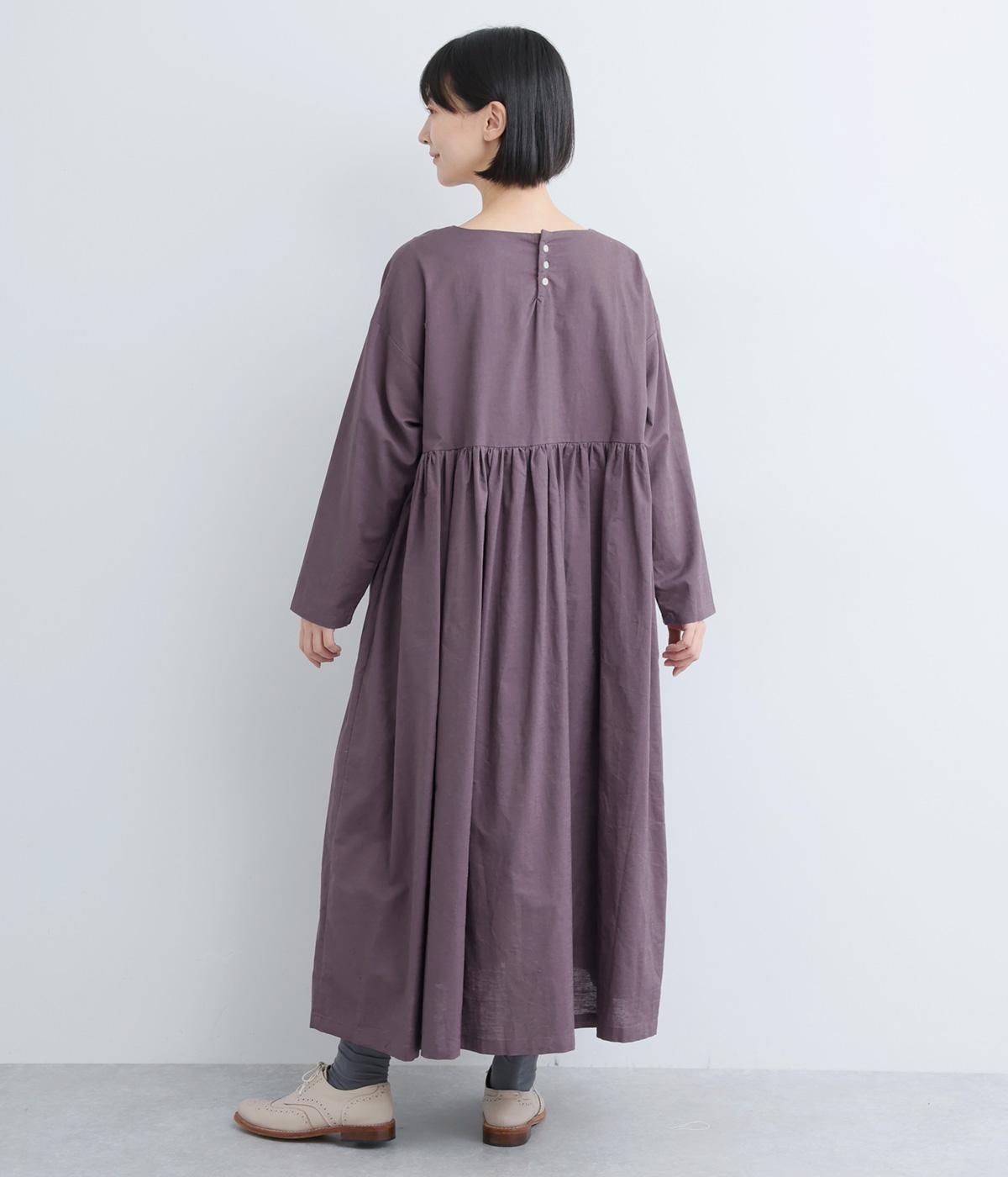 コットンリネンギャザー切り替えワンピース（08Mab）の商品詳細