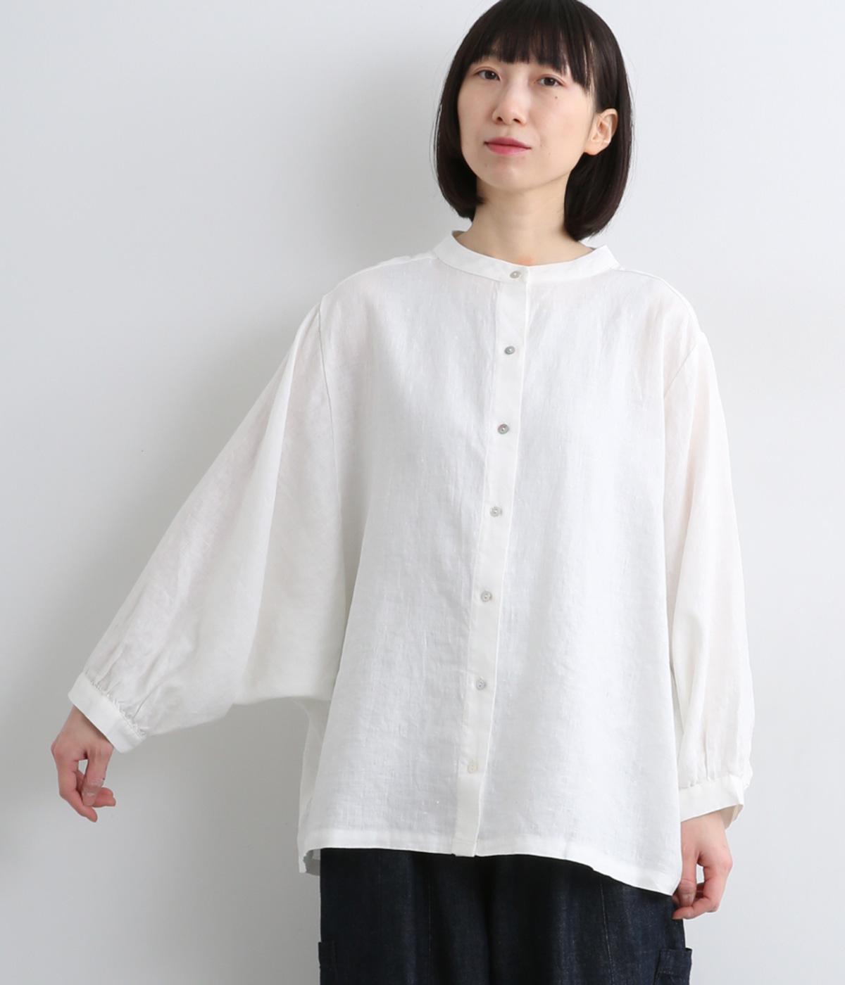 14番手リネンドルマンスリーブギャザーブラウス（08Mab）の商品詳細