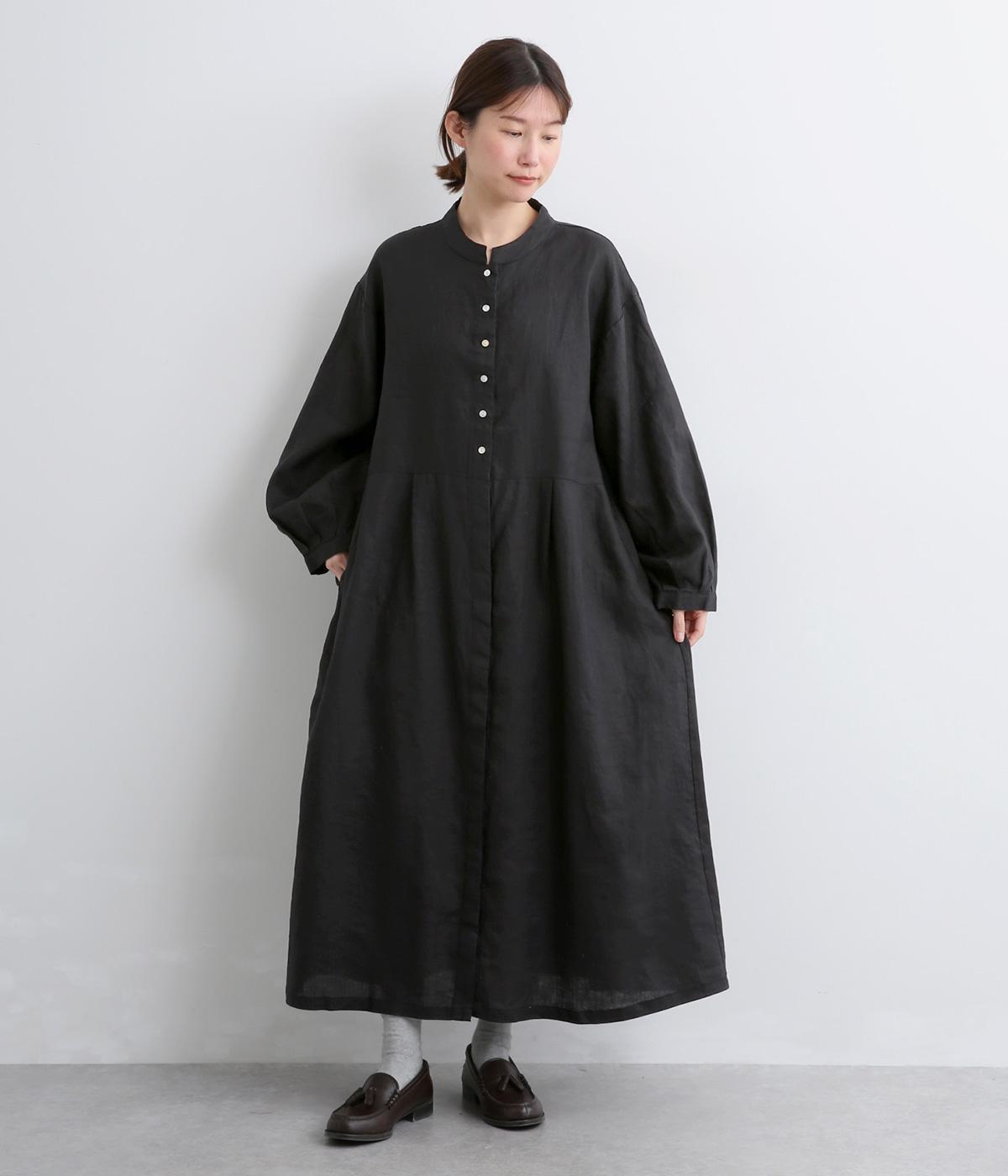 14番手リネンウエストタック切り替えワンピース（08Mab）の商品詳細