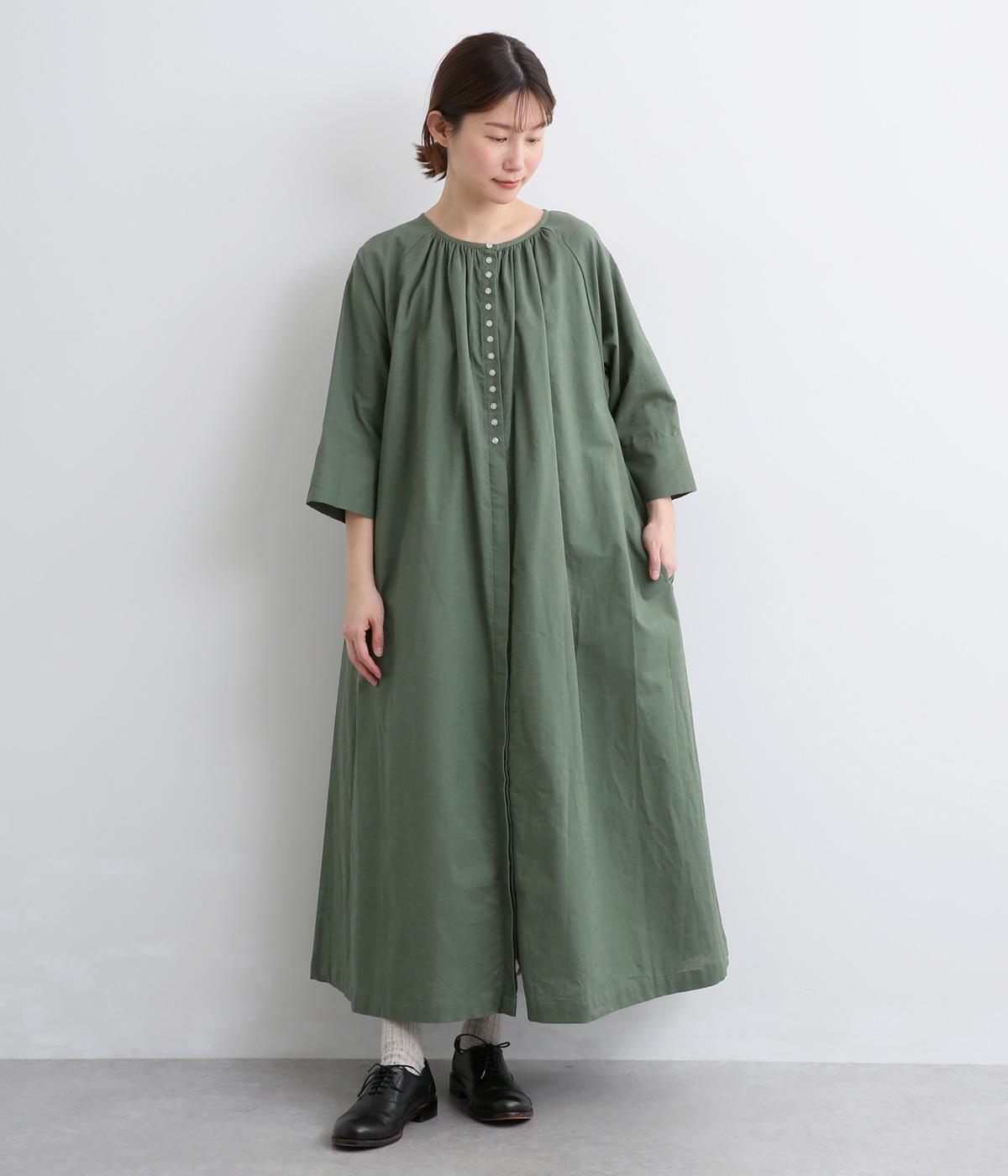 コットンリネン多ボタン前あきワンピース（08Mab）の商品詳細