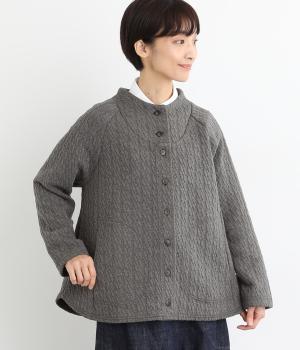 ジャカードケーブル柄ジャケット