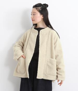 コットンプードルパイルジャケット(グレージュ-F)