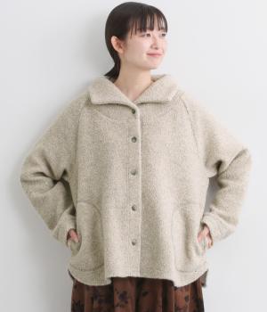 アンゴラ混ソフトパイルジャケット