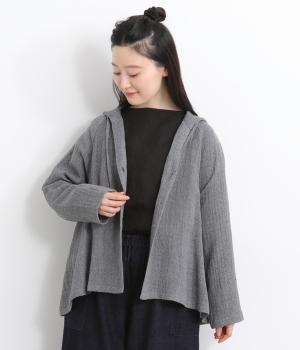 ウールガーゼフーディージャケット(トップグレー-F)