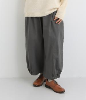 コットン馬布切替えワイドパンツ