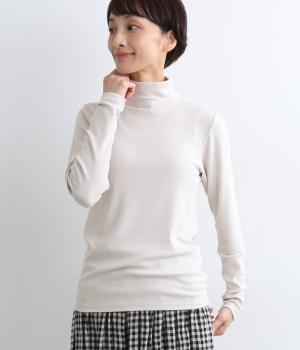 ウールレーヨンリブベアテレコニットタートルネック(アイボリー-F)