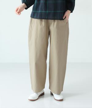 馬布コットンワイドパンツ(ベージュ-F)