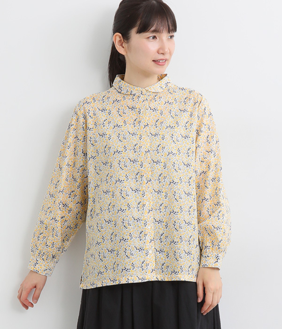 コットンシングルガーゼミニラウンドカラーシャツ（no jean）の