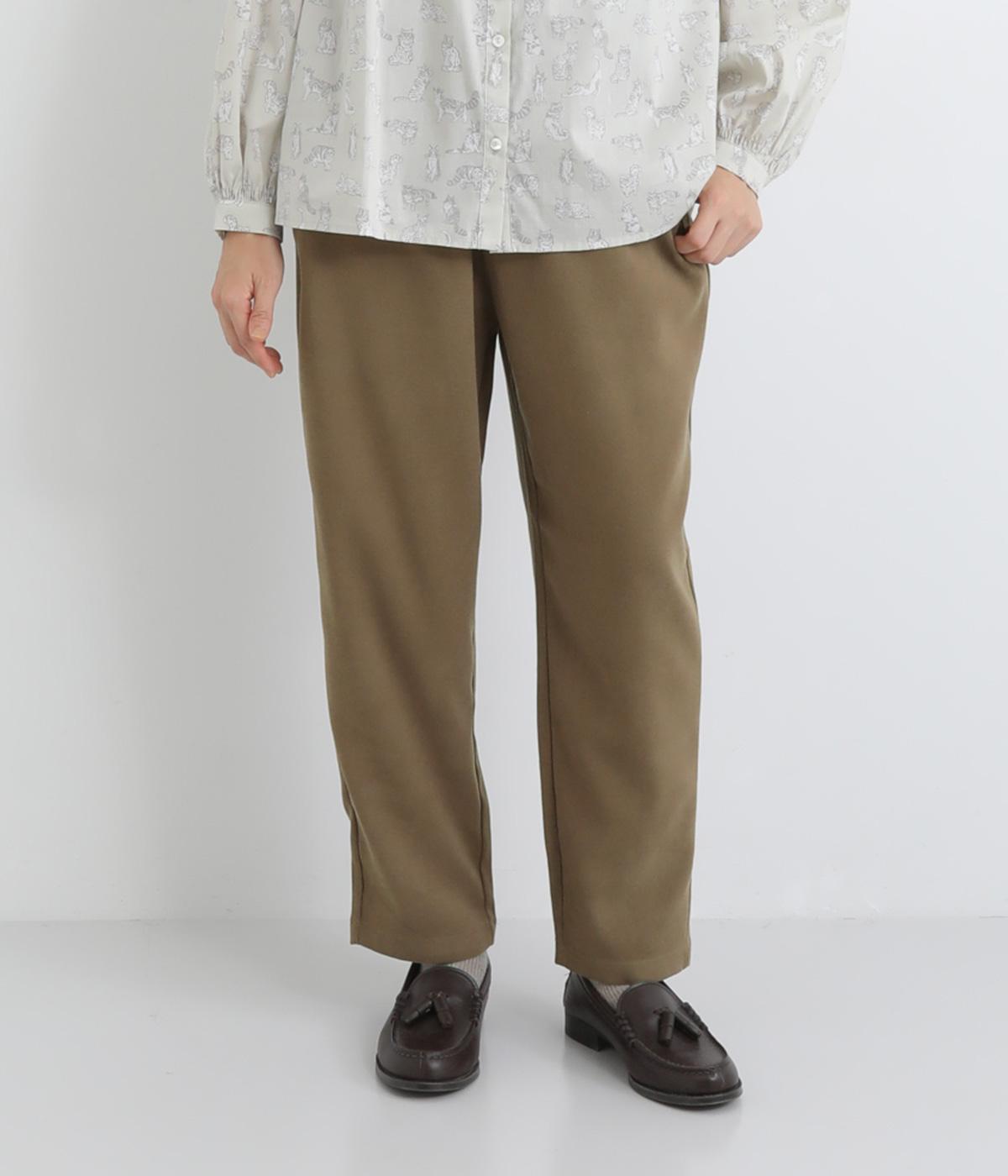 微起毛テーパードパンツ(モカ-M)