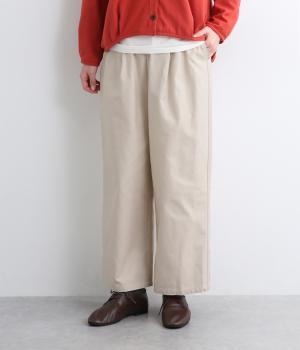 裏使いツイルワイドパンツ(アイボリー-L)