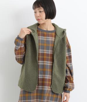 シープボアベスト(カーキ-M)