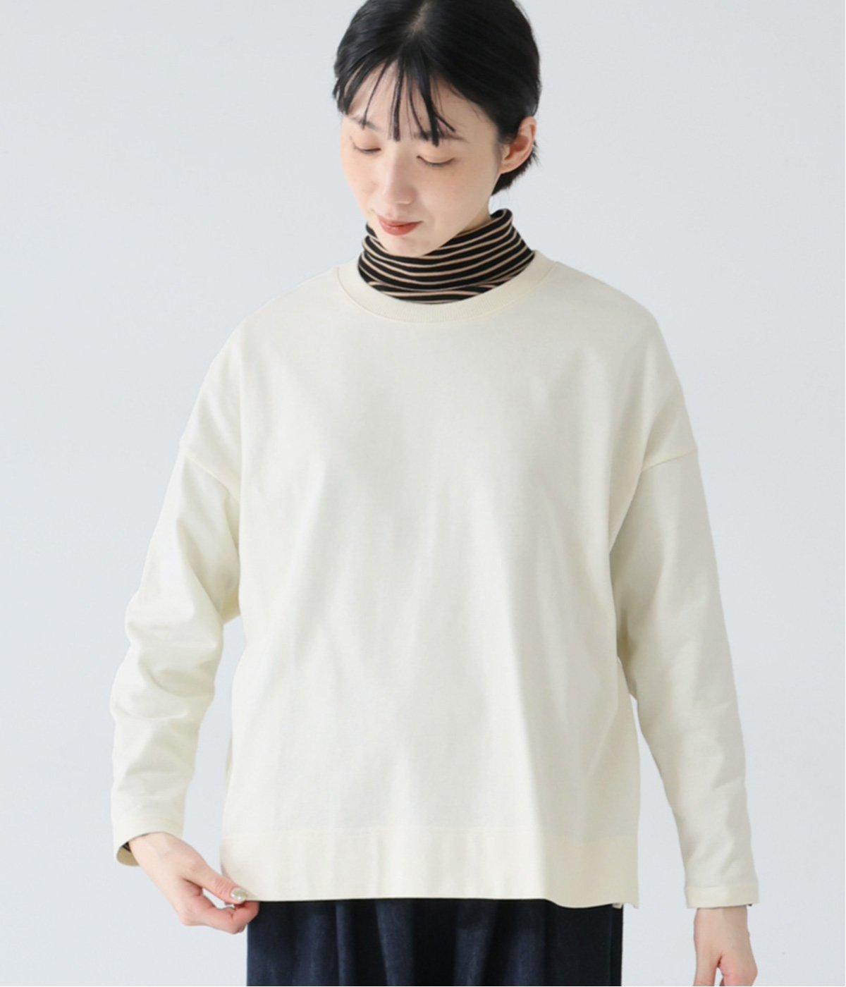 裾スリットＴトレーナー(クリーム-M)