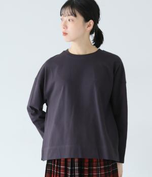 裾スリットＴトレーナー(ネイビー-L)