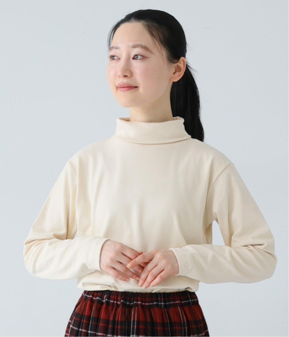 もちもちスムース　長袖Ｔシャツ(アイボリー-M)