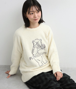 [リンネル掲載]サンドイッチハウスメルヘンコラボ メルヘン立ちコトリモールニットプルオーバー