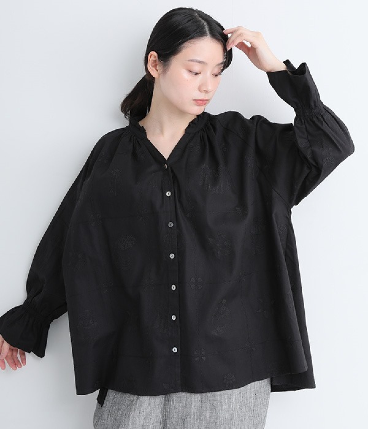 marble SUD ピンクグレー ブラウス チュニック marble SUD ピンクグレー ブラウス チュニック