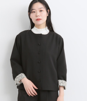 リネン見えポリ前後2wayジャケット