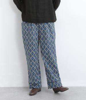 コットンツタ柄裾ハシゴレースパンツ