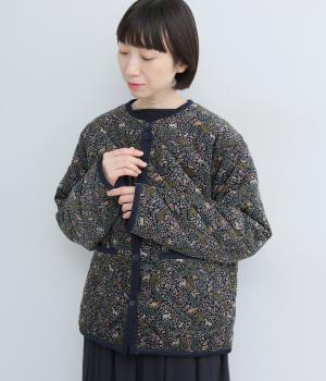 LIBERTYコーデュロイキルティングノーカラージャケット