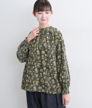 LIBERTYコーデュロイ2wayスタンドブラウス