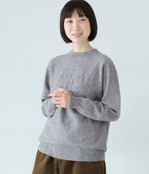 ホールガーメント求心柄ニット(グレー-F)