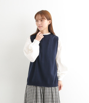 【OTA KNIT】コットンカシミヤ ベスト