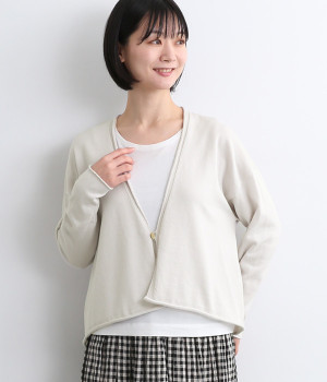 オーガニックフィールドコットンVネックカーディガン