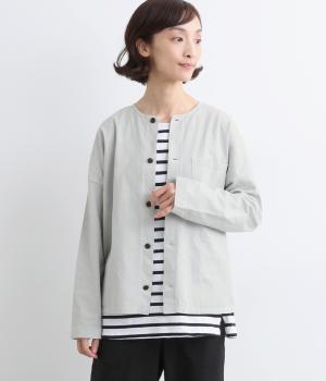 ドライコットン天竺製品染め×天日加工ドロップカーディガン