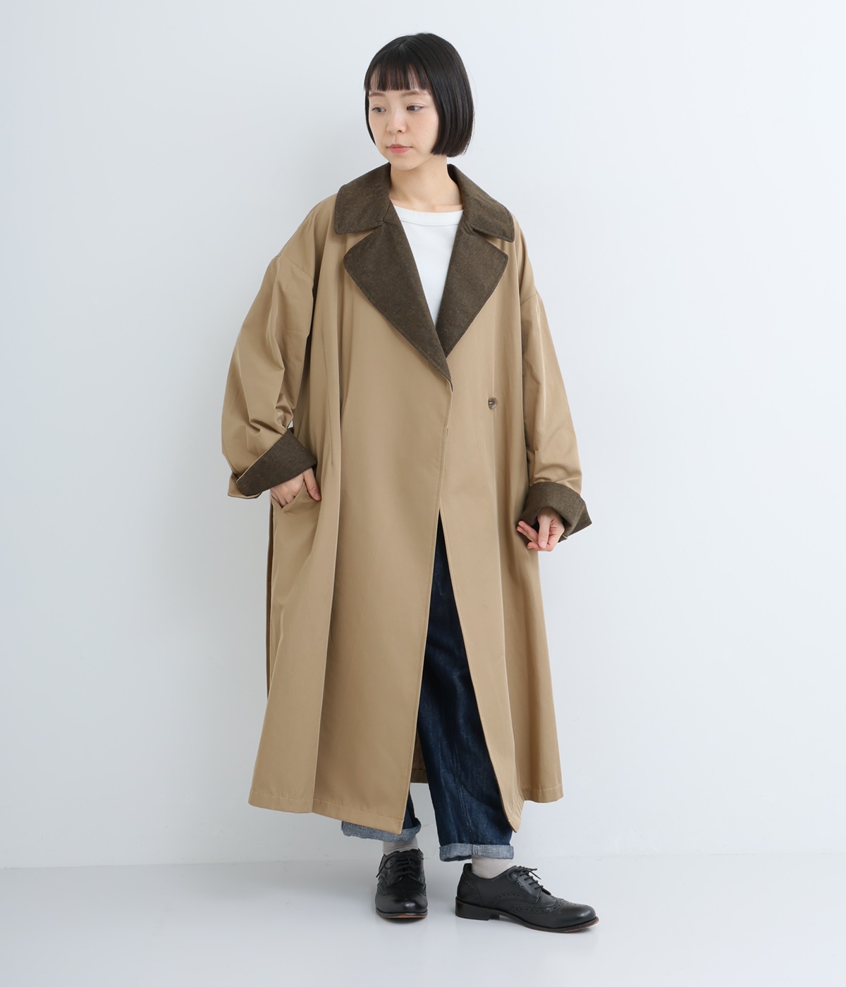 ワイドロングコート（mizuiro ind）の商品詳細