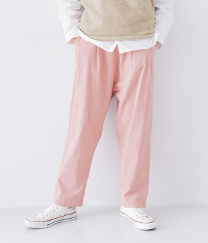 2タックゆったりチノパンツ(ピンク-ONESIZE)