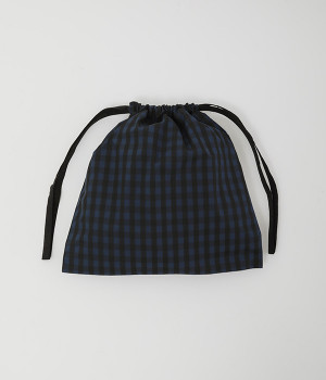 ギンガムチェック巾着バッグ