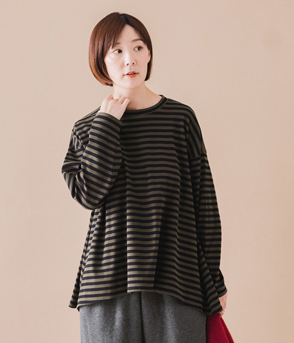 ボーダーフレアTシャツ