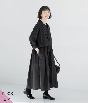 ボレロドッキングワンピース(ブラック-F)