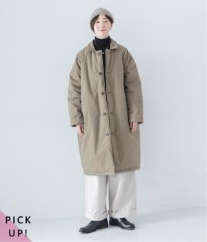 コットンナイロン中綿コクーンコート
