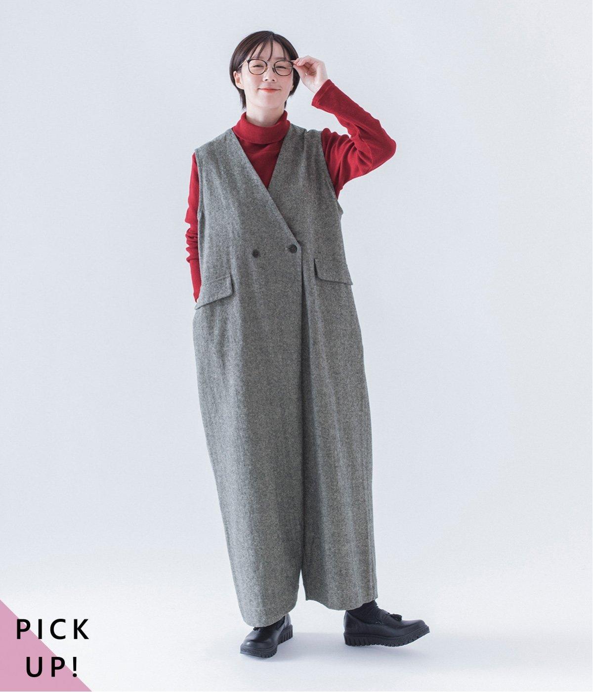 起毛ツイルサロペット