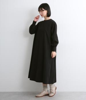ＴＲツイル Ａラインワンピース(ブラック-F)