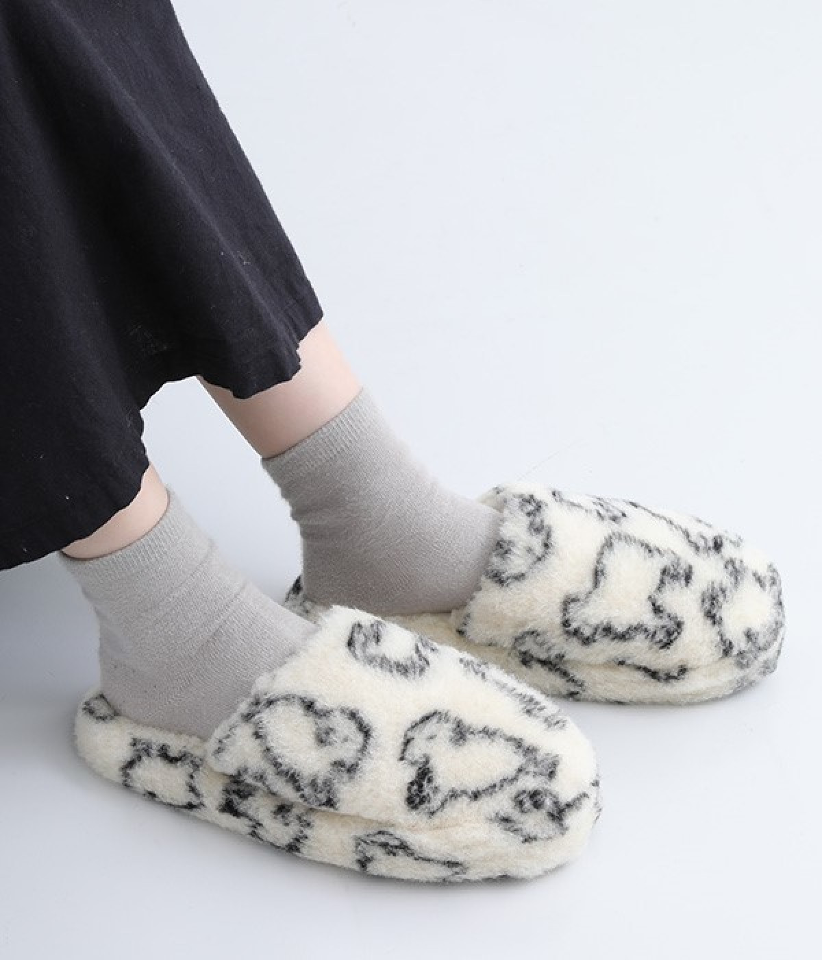 メリノウールスリッパ(SHEEP　PRINT-ONESIZE)