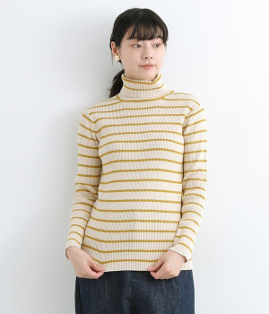 オーガニックコットンリブボーダータートル