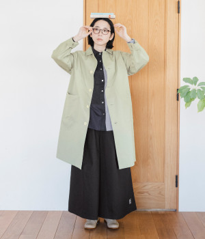 コットンツイルバックロゴラボコート
