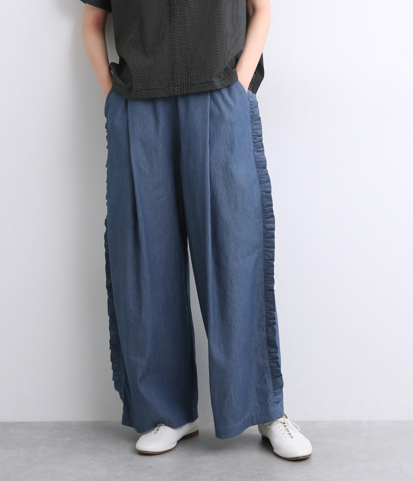 サイドフリルタックパンツ